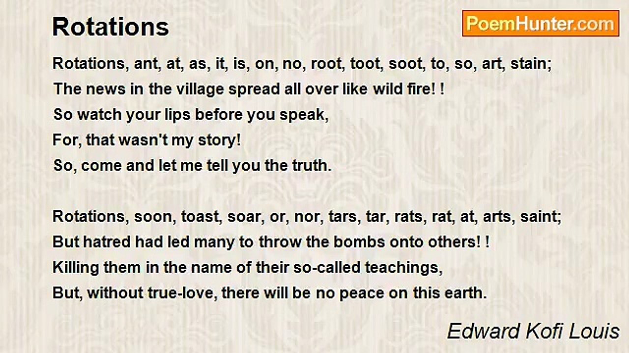 Edward Kofi Louis - Rotations