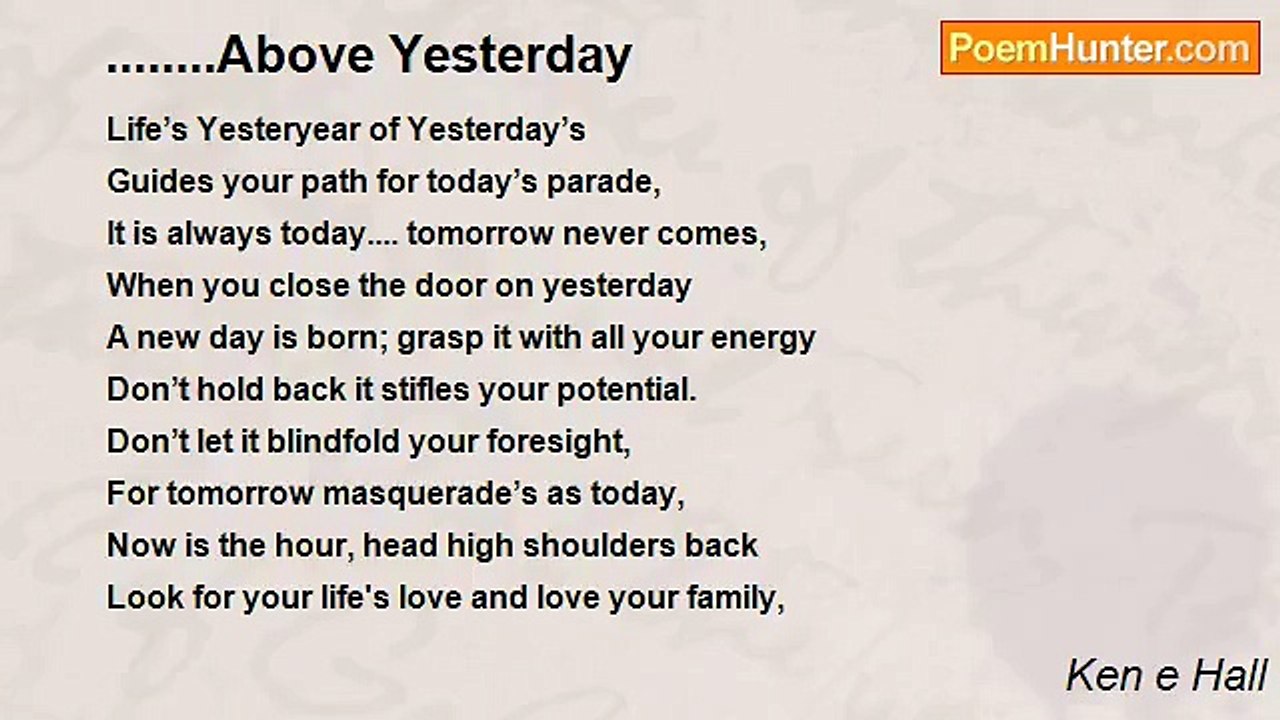 Ken e Hall - ........Above Yesterday