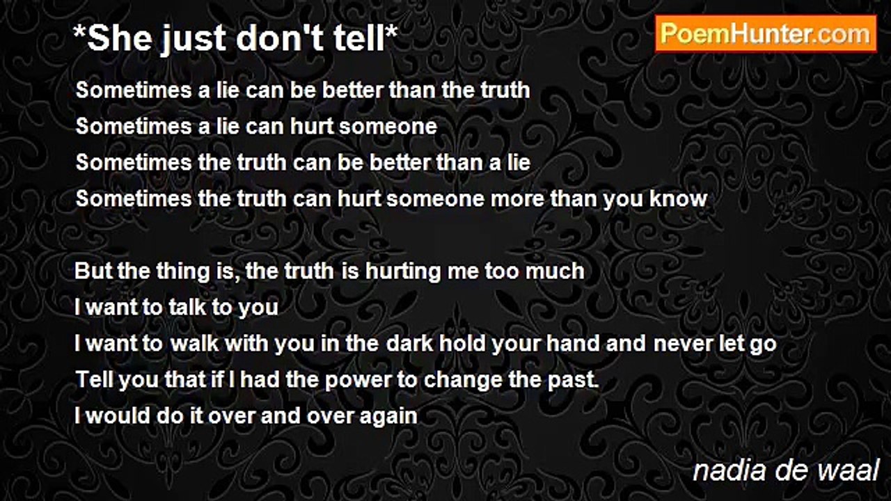 nadia de waal - *She just don't tell*