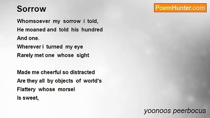 yoonoos peerbocus - Sorrow