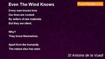 St Antoine de la Vuadi - Even The Wind Knows