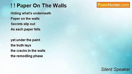 Silent Speaker - ! ! Paper On The Walls