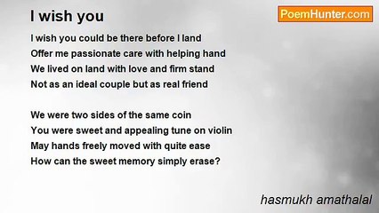 hasmukh amathalal - I wish you