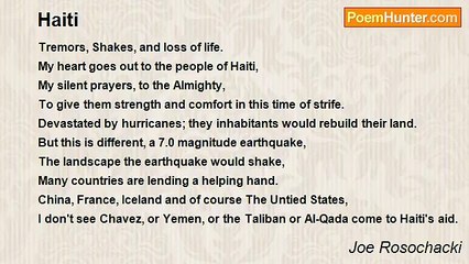Joe Rosochacki - Haiti