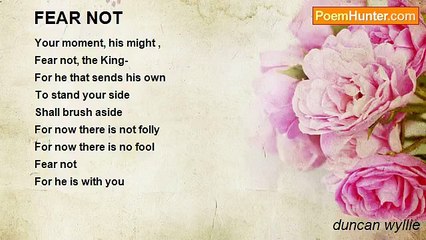 duncan wyllie - FEAR NOT