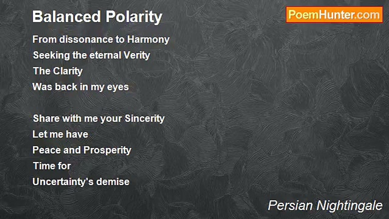 Persian Nightingale - Balanced Polarity