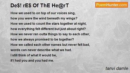 tanvi damle - De$! rE$ Of ThE He@rT