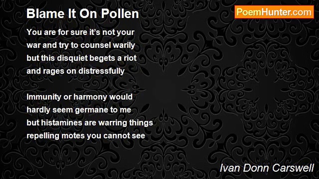 Ivan Donn Carswell - Blame It On Pollen