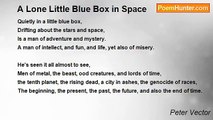 Peter Vector - A Lone Little Blue Box in Space