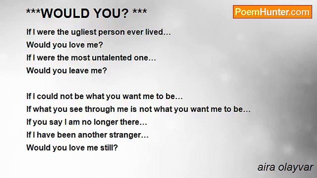 aira olayvar - ***WOULD YOU? ***