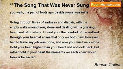 Bonnie Collins - **The Song That Was Never Sung