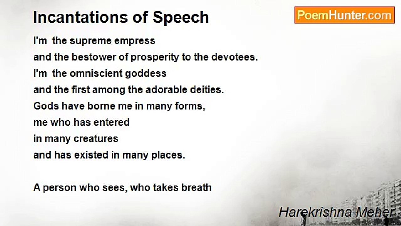 Harekrishna Meher - Incantations of Speech