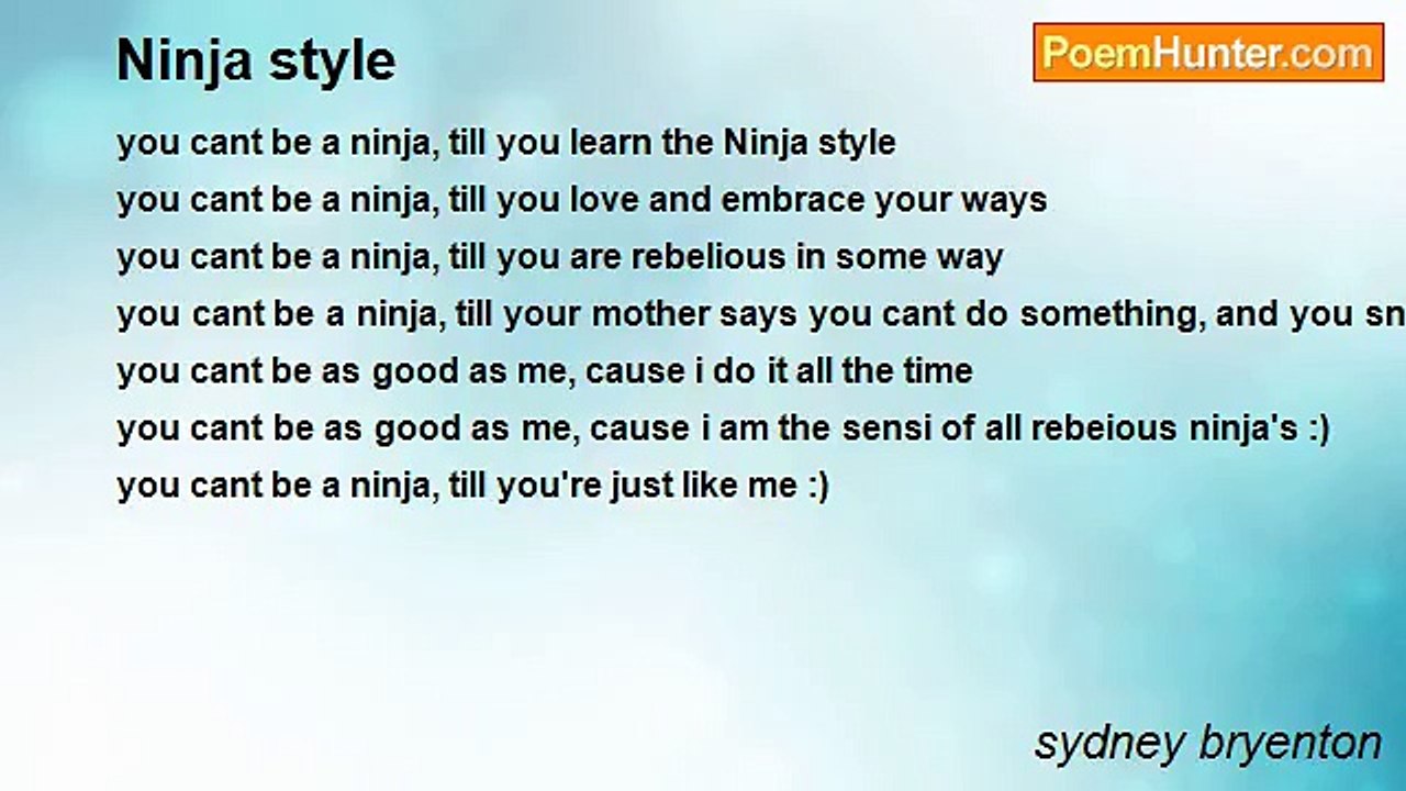 sydney bryenton - Ninja style