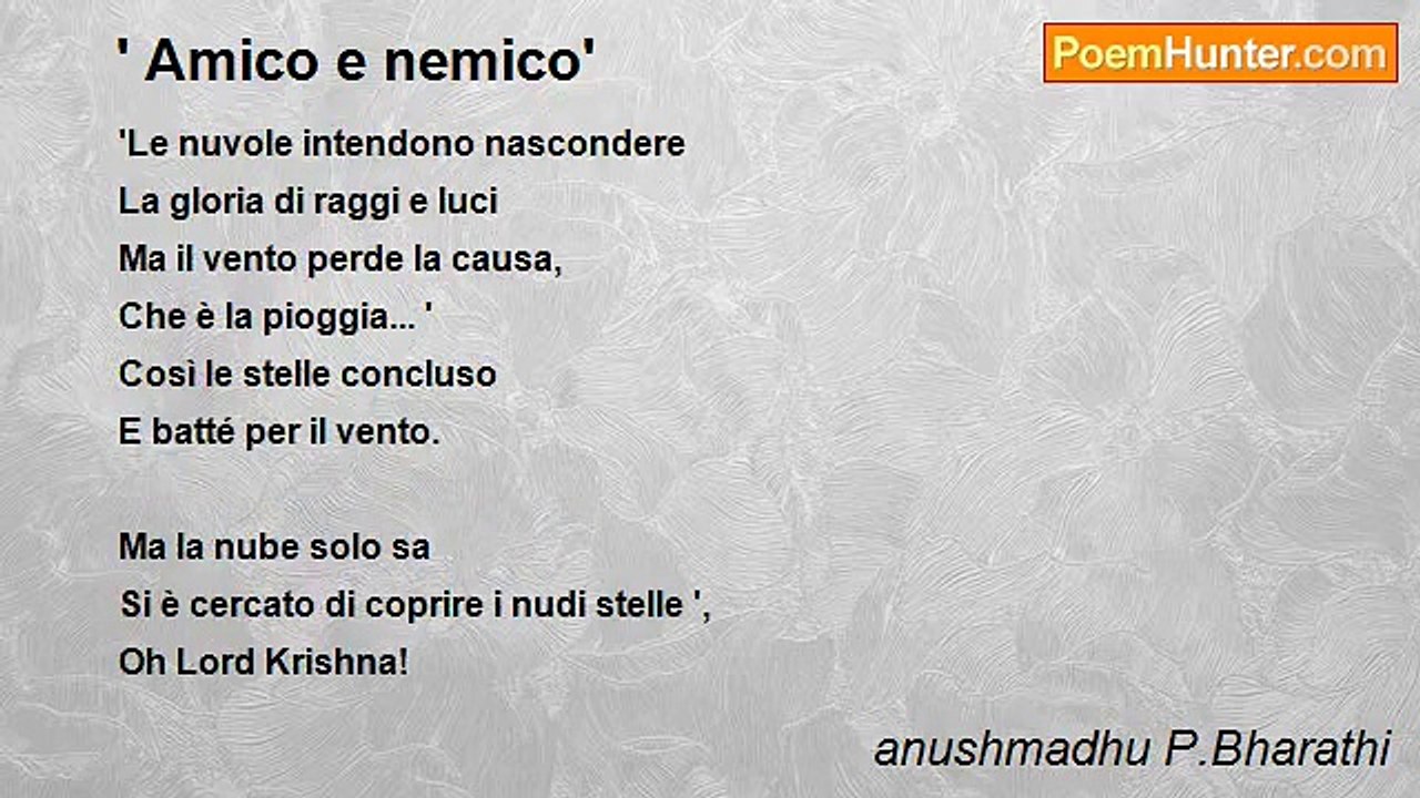 anushmadhu P.Bharathi - ' Amico e nemico'