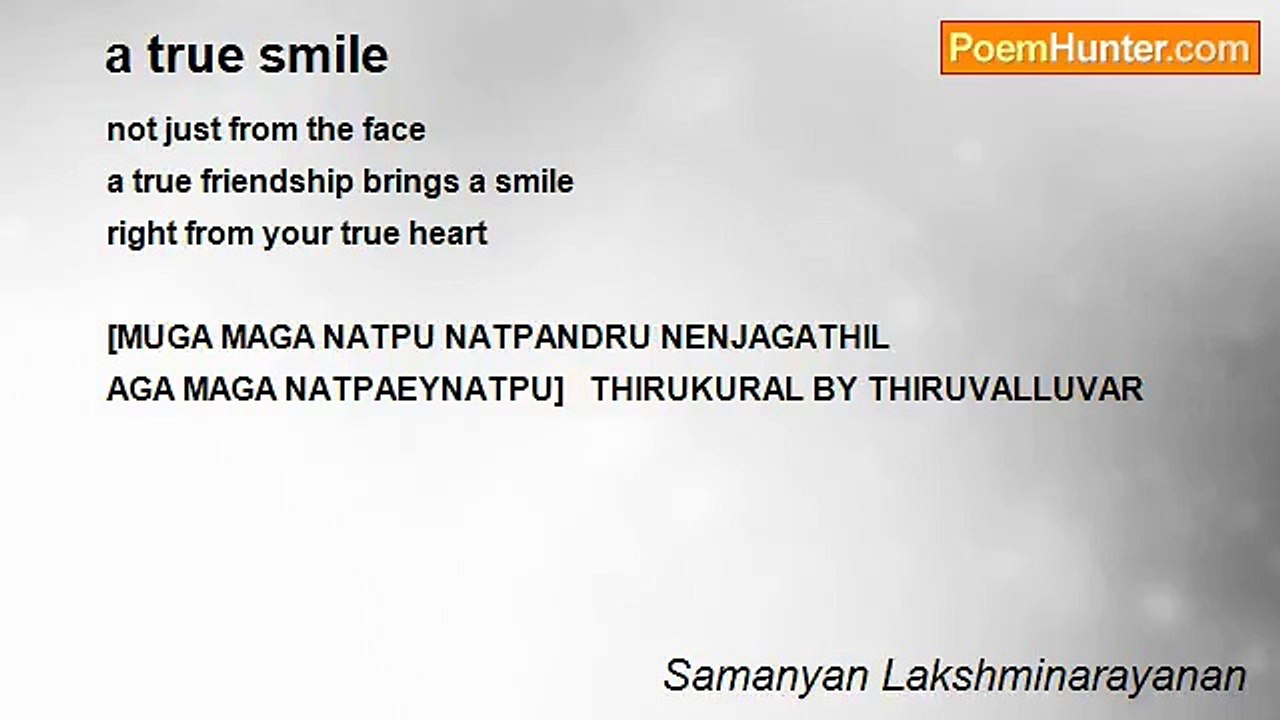 Samanyan Lakshminarayanan - a true smile