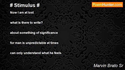 Marvin Brato Sr - # Stimulus #