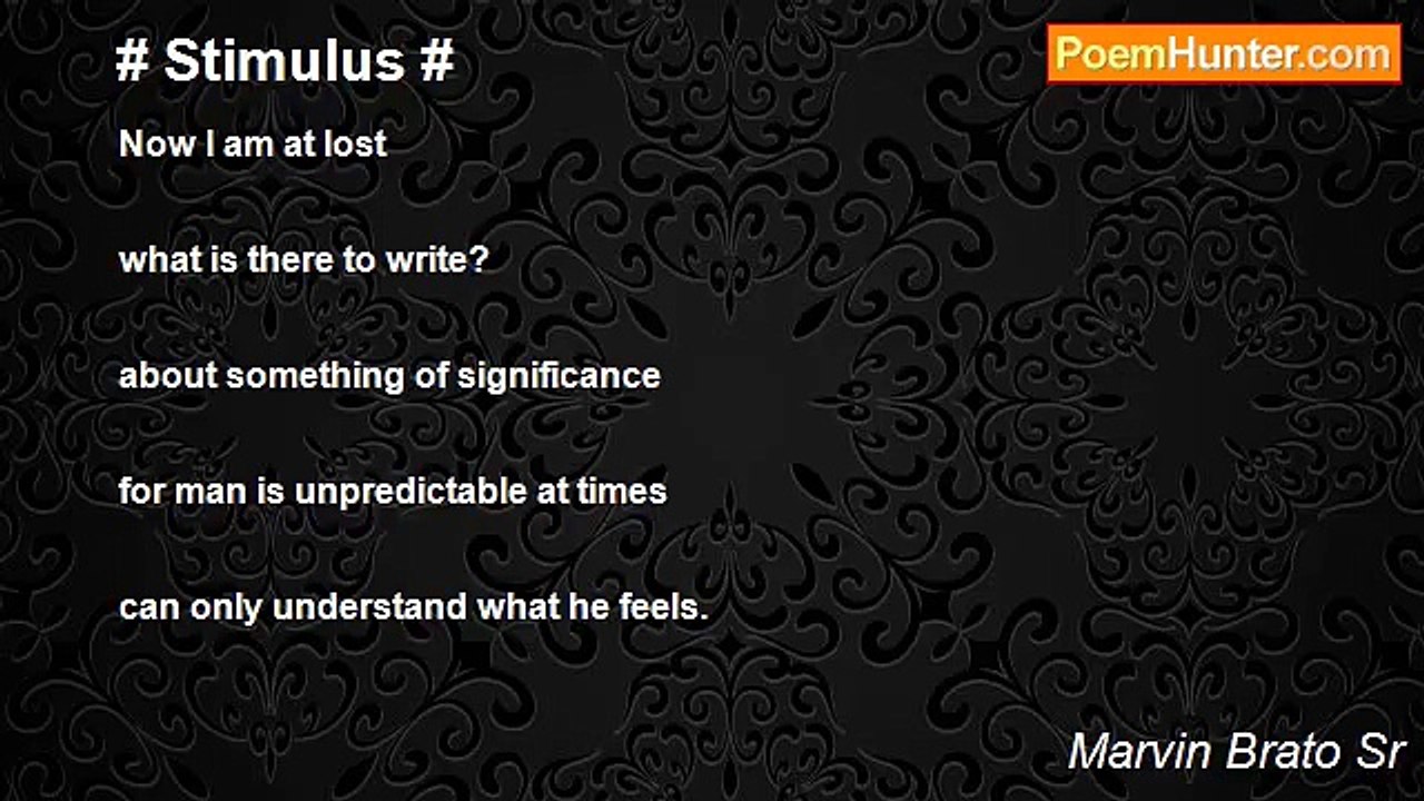 Marvin Brato Sr - # Stimulus #