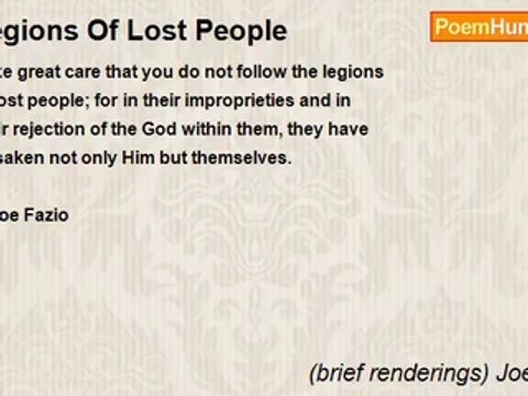 (brief renderings) Joe Fazio - Legions Of Lost People