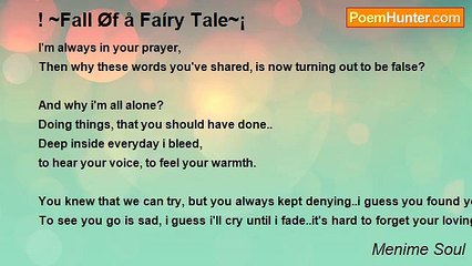 Menime Soul - ! ~Fall Øf å Faíry Tale~¡