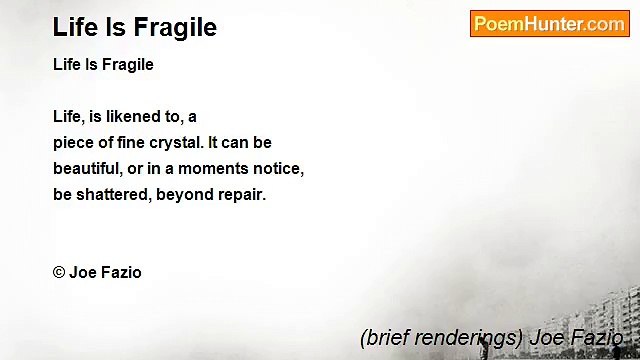 (brief renderings) Joe Fazio - Life Is Fragile