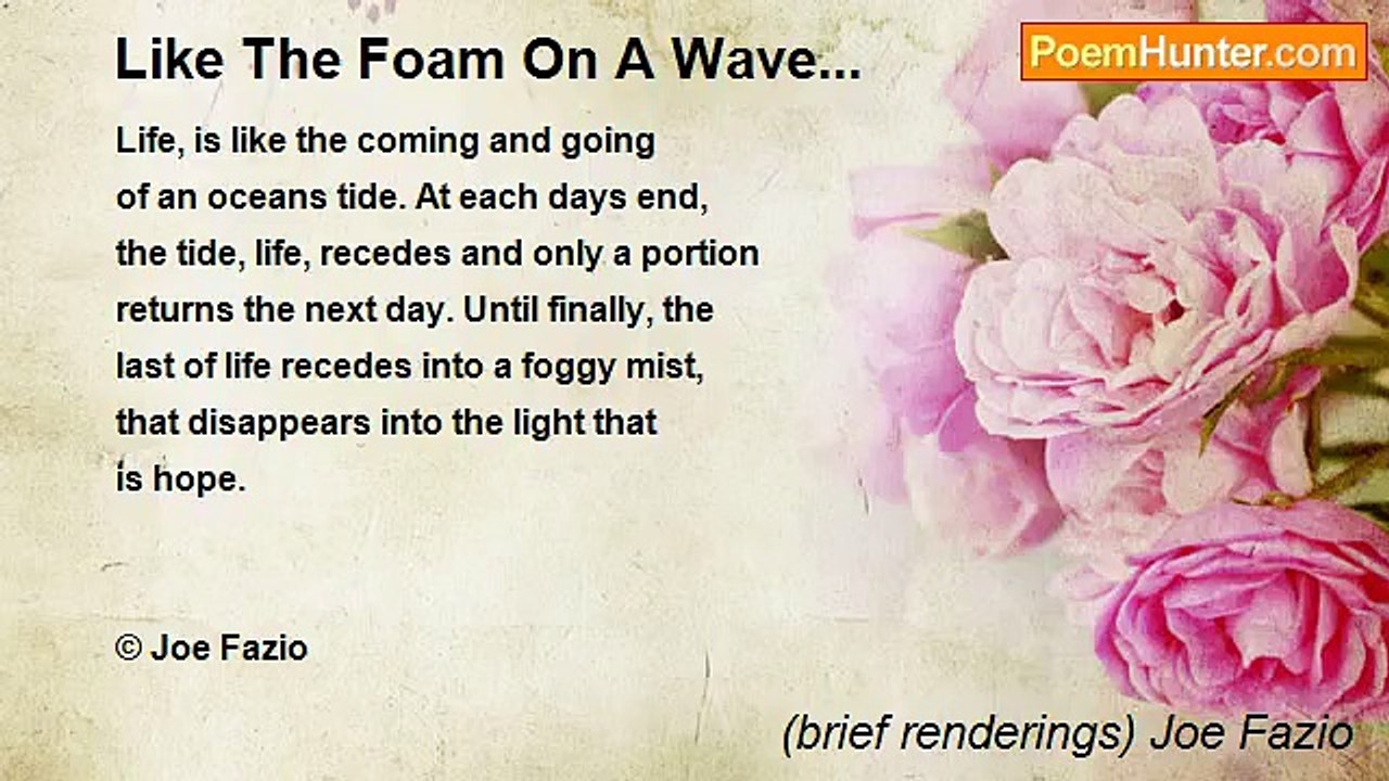 (brief renderings) Joe Fazio - Like The Foam On A Wave...