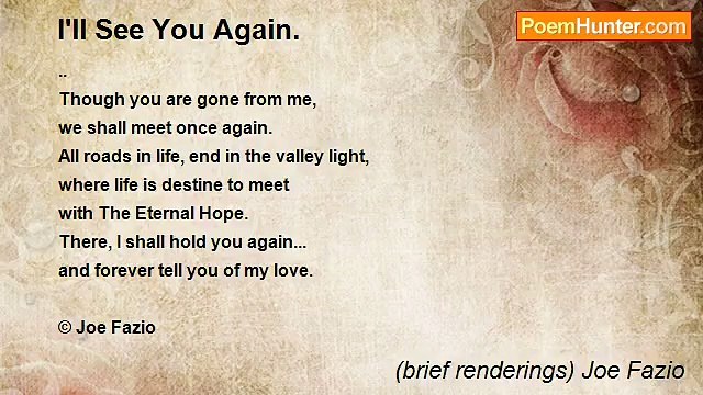 (brief renderings) Joe Fazio - I'll See You Again.