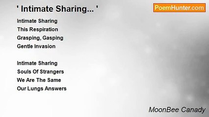 MoonBee Canady - ' Intimate Sharing... '