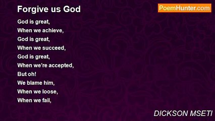DICKSON MSETI - Forgive us God