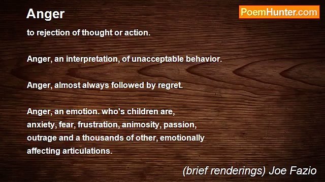 (brief renderings) Joe Fazio - Anger