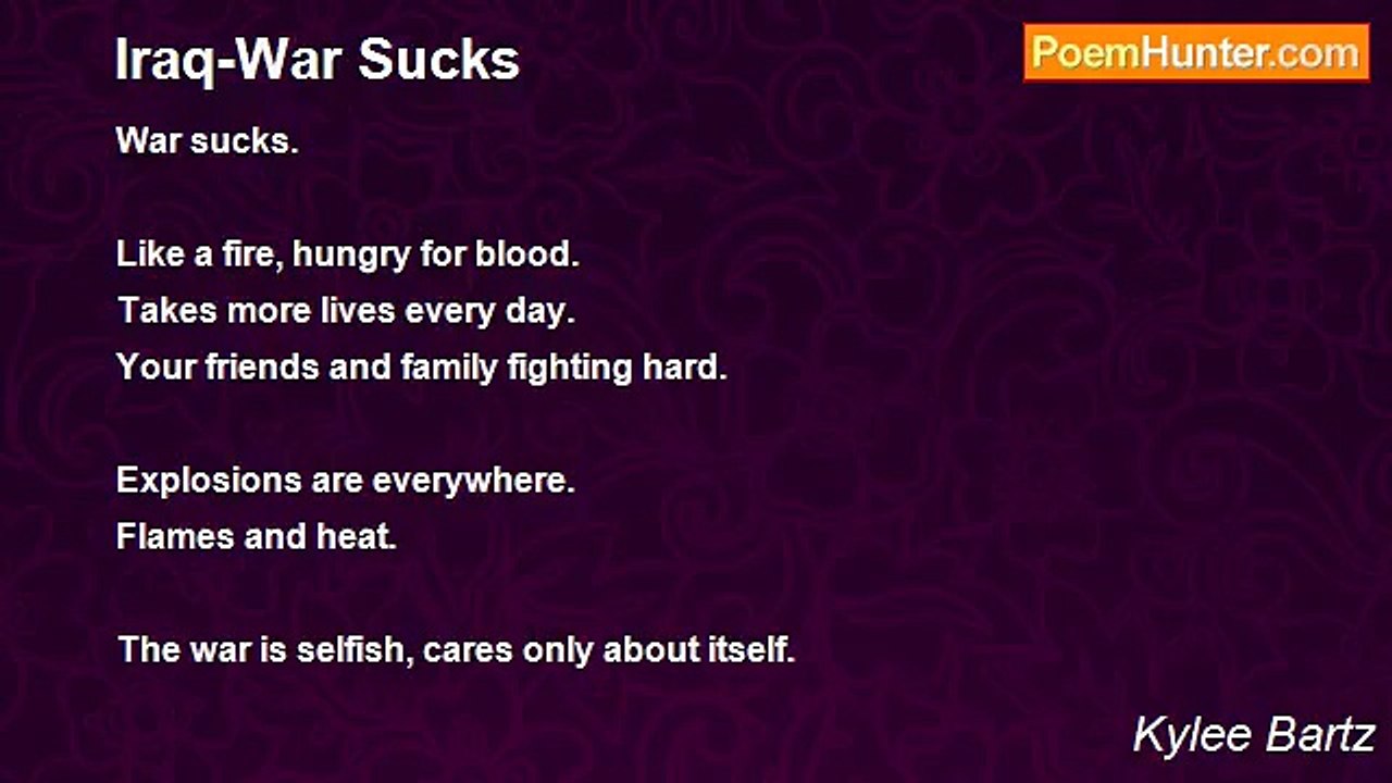 Kylee Bartz - Iraq-War Sucks