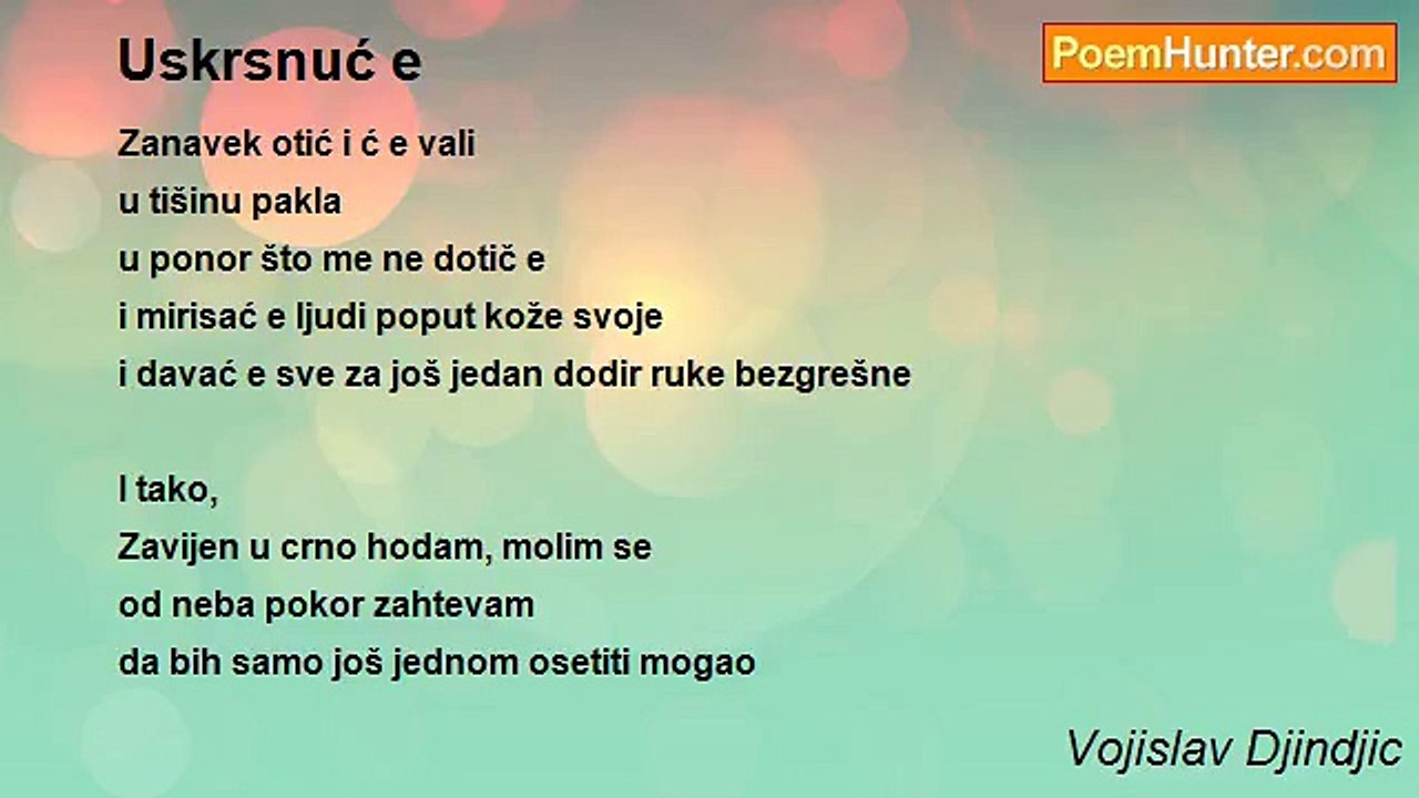 Vojislav Djindjic - Uskrsnuć e