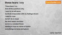 carly bachor - these tears i cry