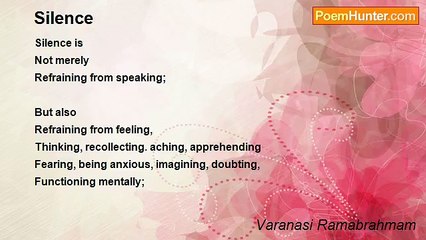 Varanasi Ramabrahmam - Silence