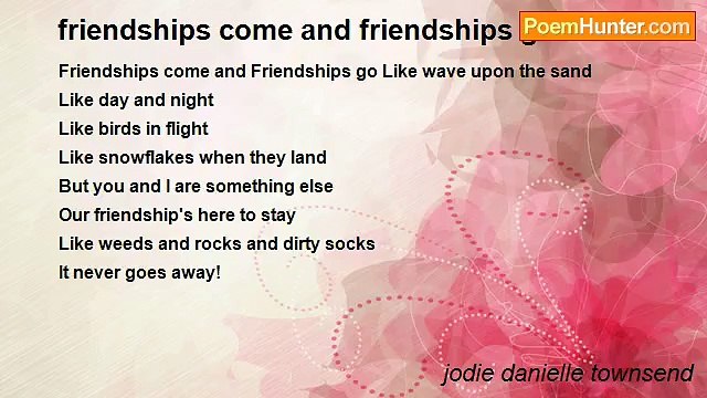 jodie danielle townsend - friendships come and friendships go