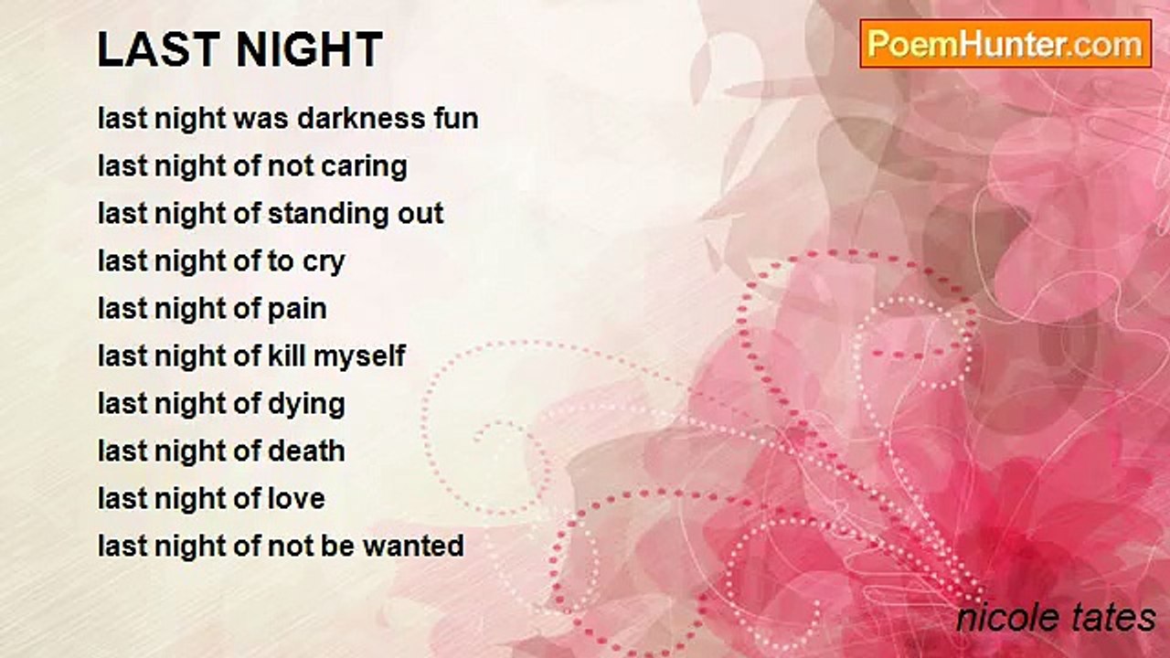 nicole tates - LAST NIGHT
