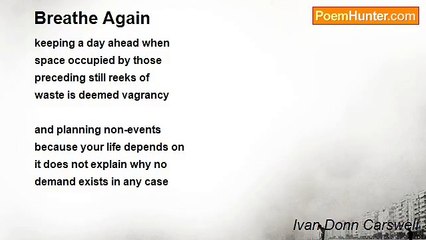 Ivan Donn Carswell - Breathe Again