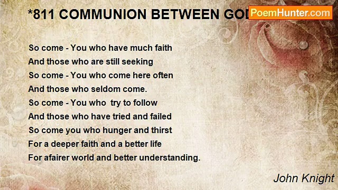 John Knight - *811 COMMUNION BETWEEN GOD & MAN