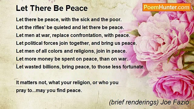 (brief renderings) Joe Fazio - Let There Be Peace