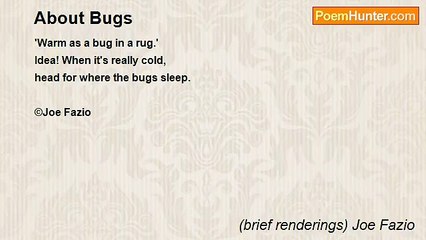 (brief renderings) Joe Fazio - About Bugs