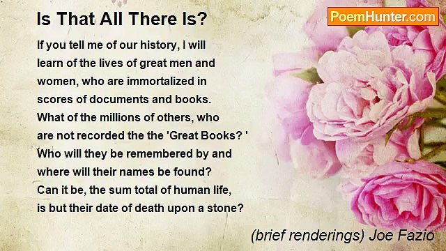 (brief renderings) Joe Fazio - Is That All There Is?