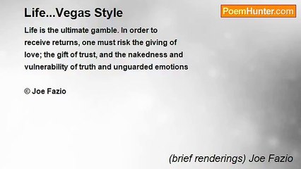 (brief renderings) Joe Fazio - Life...Vegas Style
