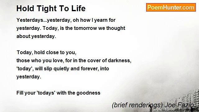 (brief renderings) Joe Fazio - Hold Tight To Life