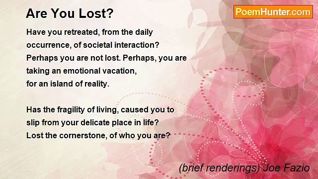 (brief renderings) Joe Fazio - Are You Lost?