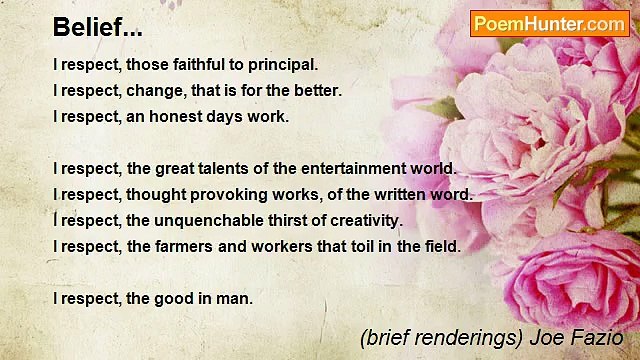 (brief renderings) Joe Fazio - Belief...