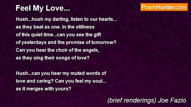 (brief renderings) Joe Fazio - Feel My Love...