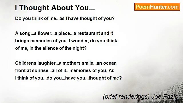 (brief renderings) Joe Fazio - I Thought About You...