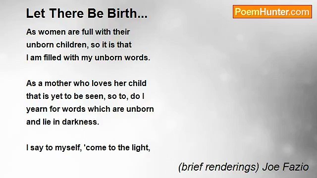 (brief renderings) Joe Fazio - Let There Be Birth...