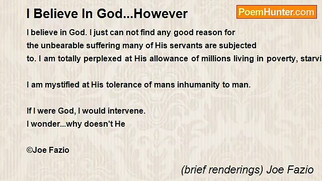 (brief renderings) Joe Fazio - I Believe In God...However