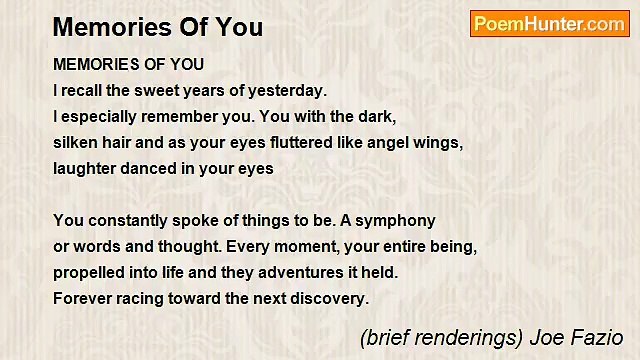 (brief renderings) Joe Fazio - Memories Of You