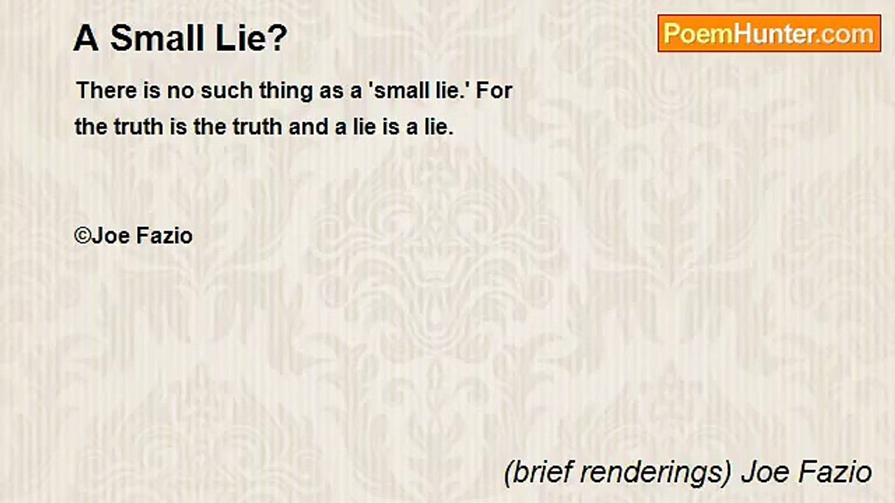 (brief renderings) Joe Fazio - A Small Lie?